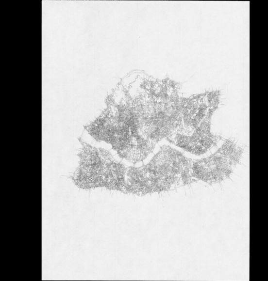 Kathy Prendergast, Seoul, South Korea from ‘City Drawings’, 1992. Pencil on paper, 32 x 24cm. Collection Irish Museum of Modern Art, Purchase 1996. © The Artist